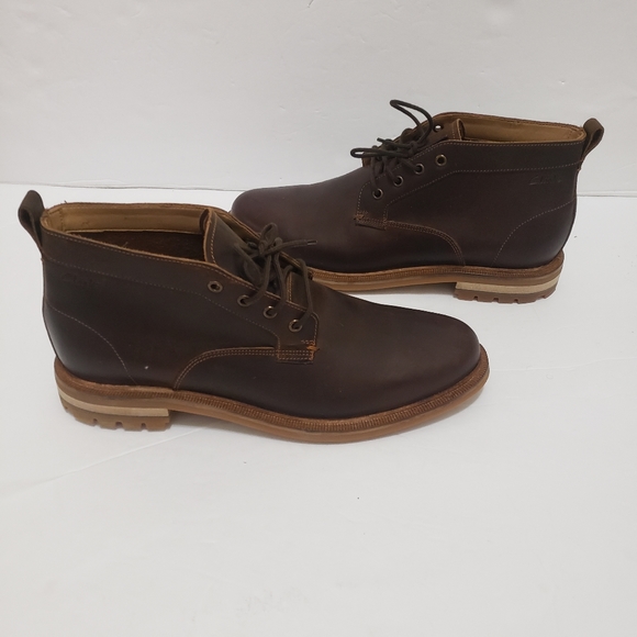 Clarks Other - Clarks Mens Foxwell Mid Beeswax Leather Chukka Boot Beeswax, US Size 8 M